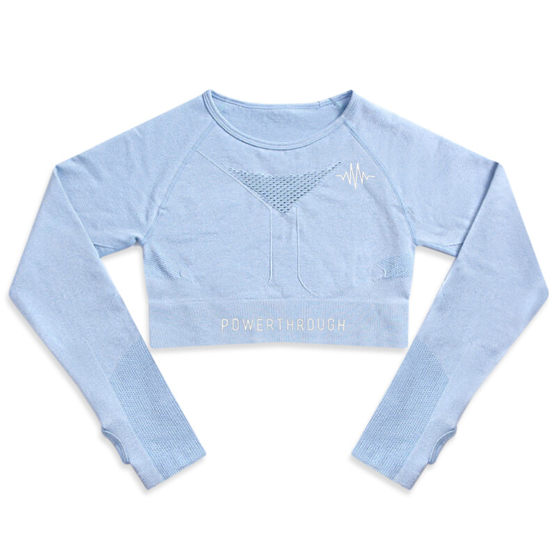 Women's Long Sleeve Top - Light Blue