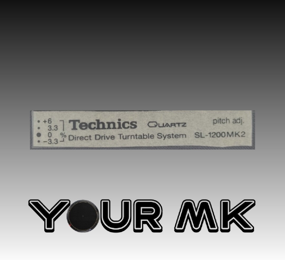 Letras negras transferibles SL1200 MK2