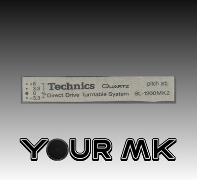 Letras negras transferibles SL1200 MK2