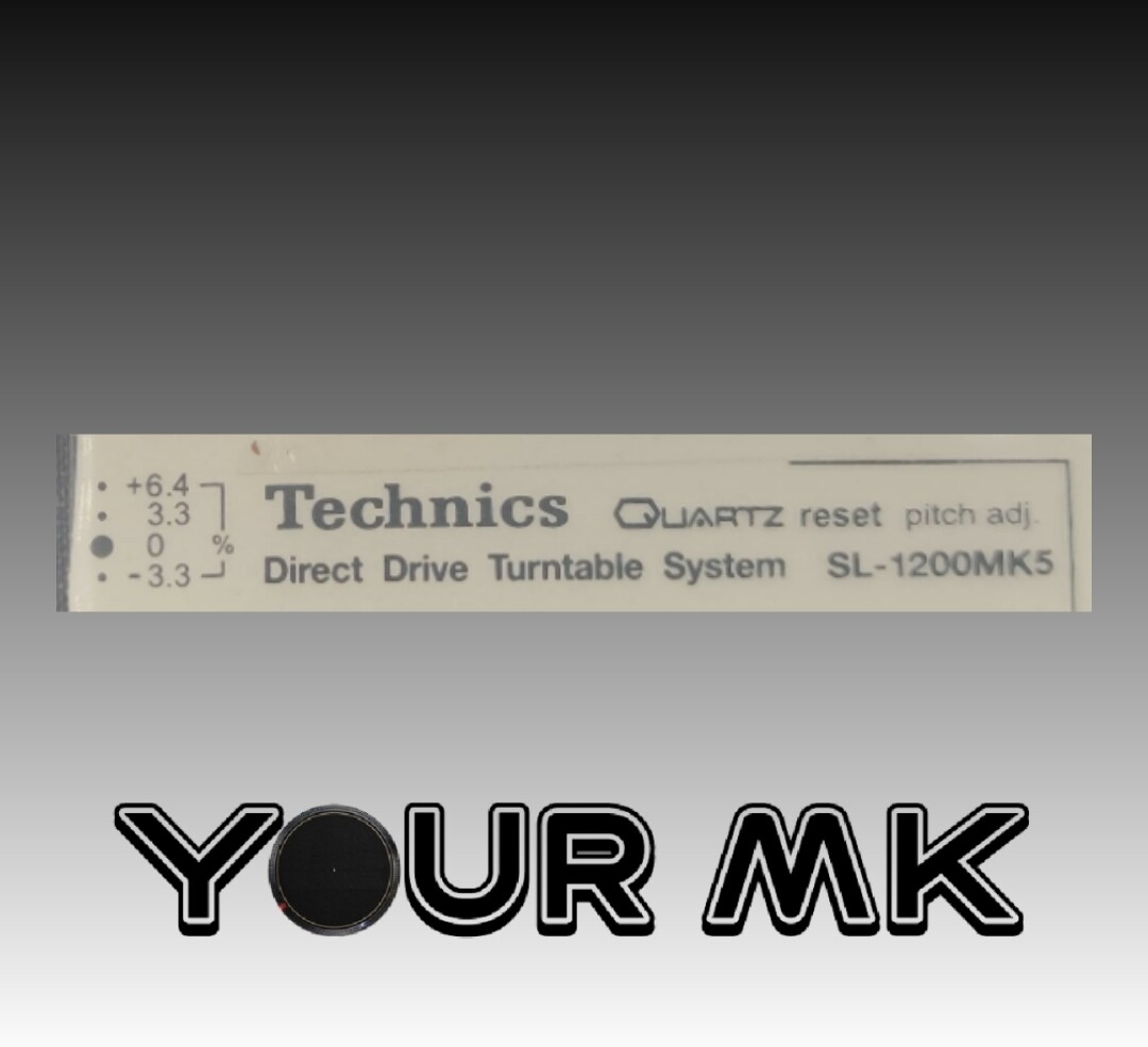 Letras negras transferibles SL1200 MK5