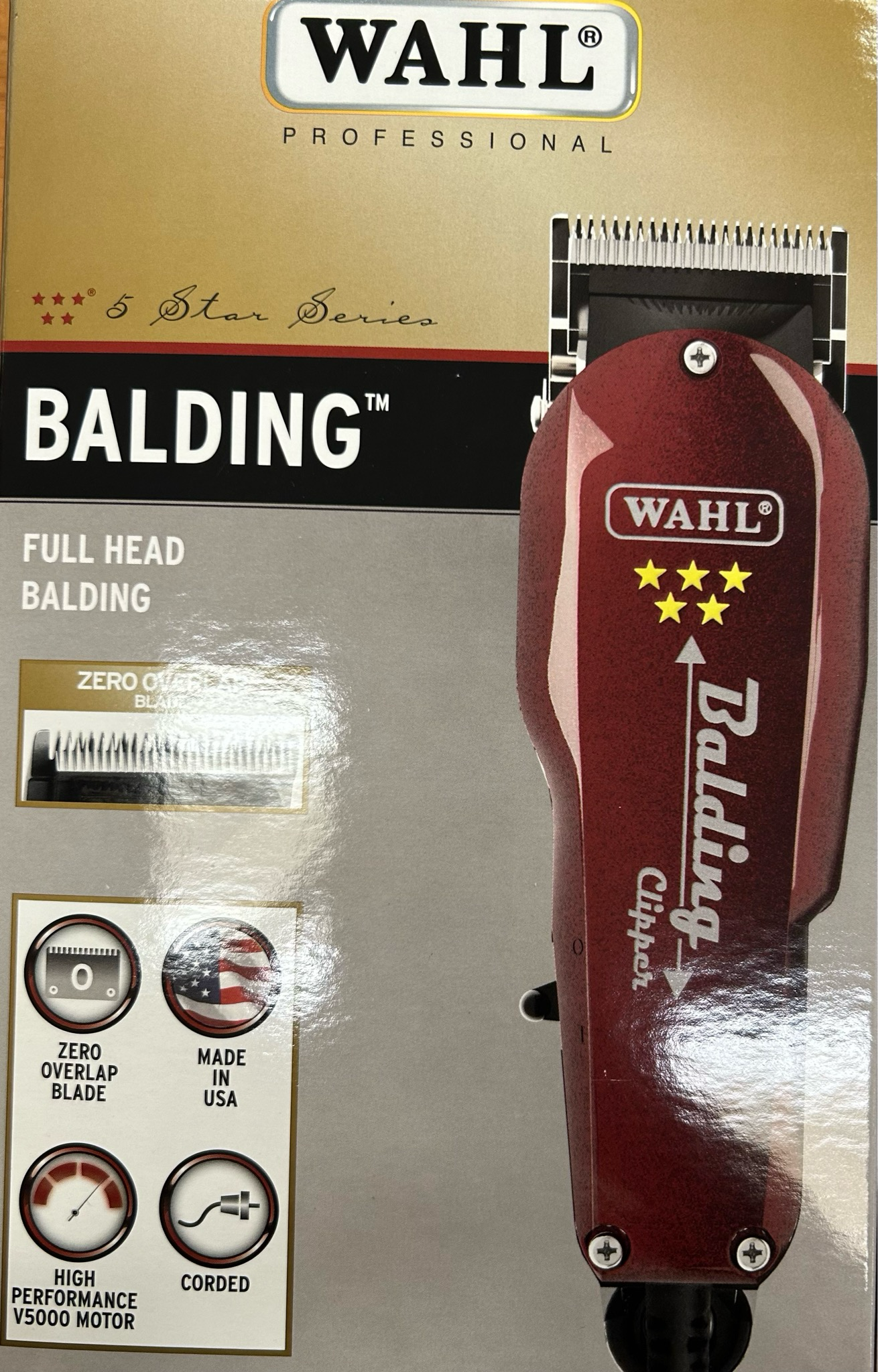 WAHL Balding Clipper MOTORE AD ELEVATE PRESTAZIONI V5000