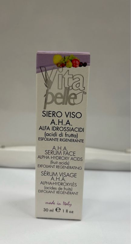 Vitapelle Siero Viso A.H.A Alfa Idrossiacidi Esfoliante Rigenerante 30 ml