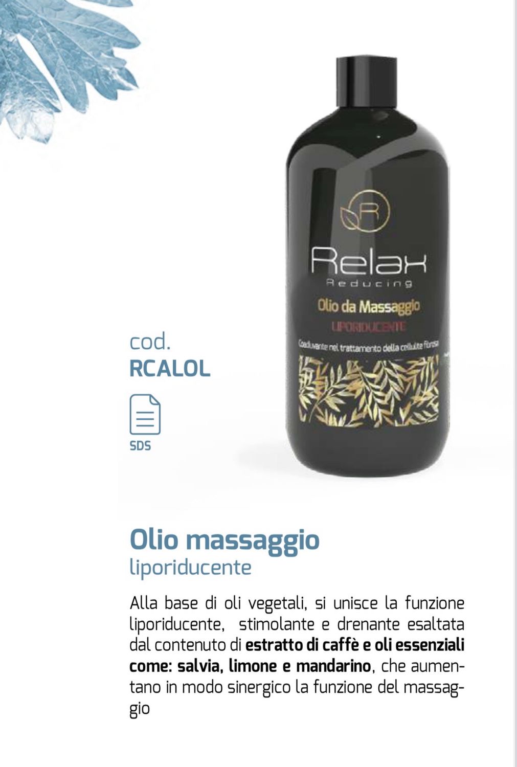 Olio Massaggio Liporiducente 500ml