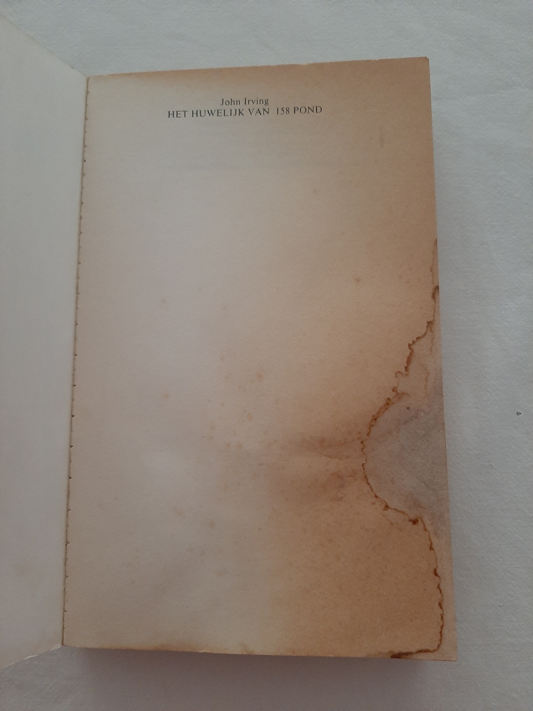 Het huwelijk van 158 pond - John Irving
