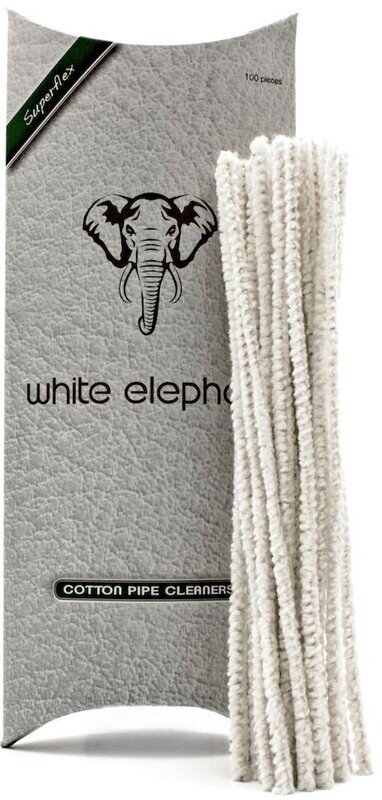 White Elephant Pfeifenreiniger weiss 100 Stück