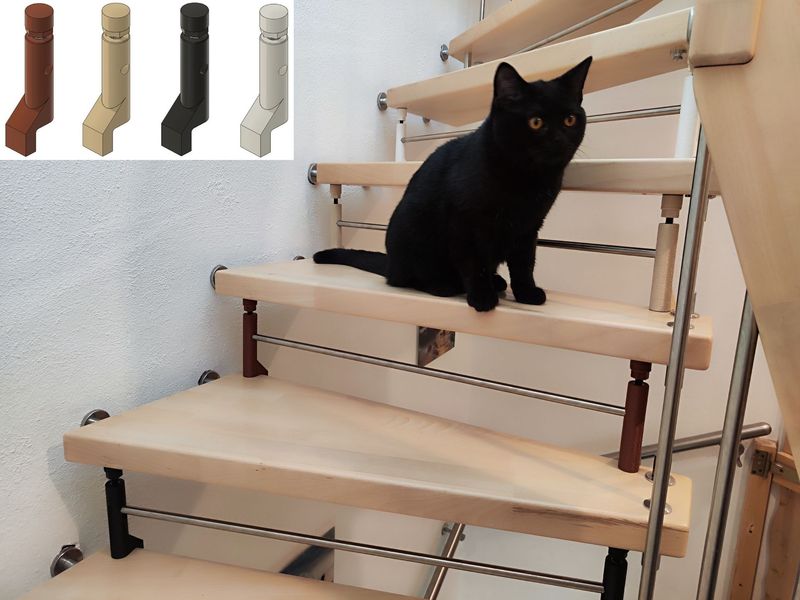 15 Set´s Baurechtsleiste *Premium* offene Treppe sichern ohne Bohren zum Klemmen Kinderschutzleiste Durchrutschschutz 15 Set´s Baurechtsleiste *Premium* offene Treppe sichern ohne Bohren zum Klemmen Kinderschutzleiste Durchrutschschutz