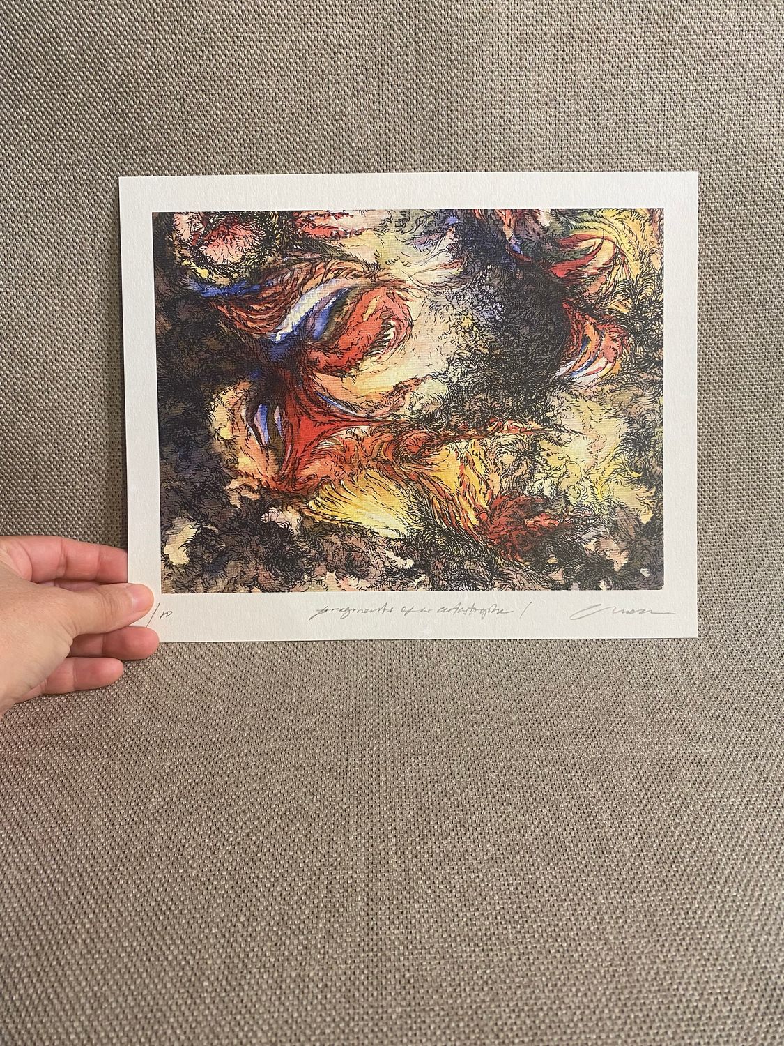 Fragments of a catastrophe I