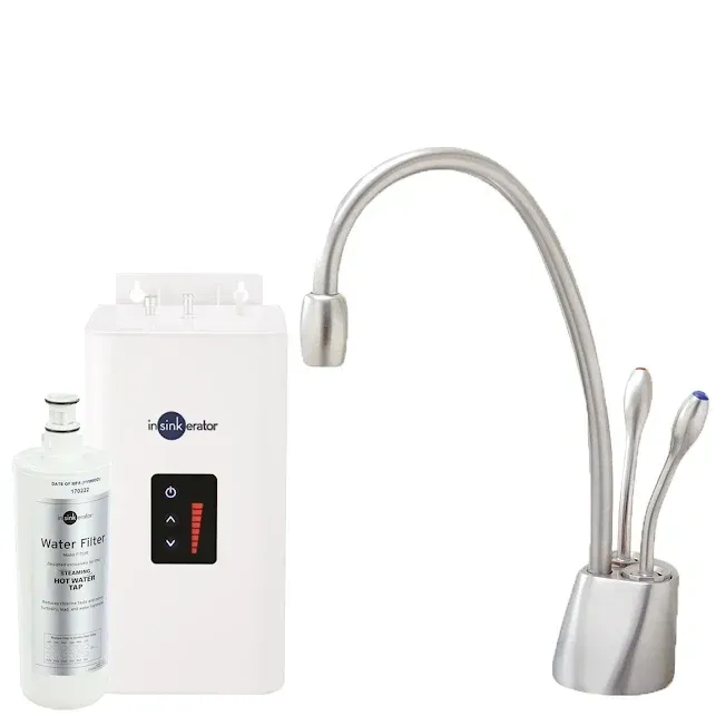 InSinkErator HC1100BS Boiling Water Tap with NeoTank - Curved Brushed
