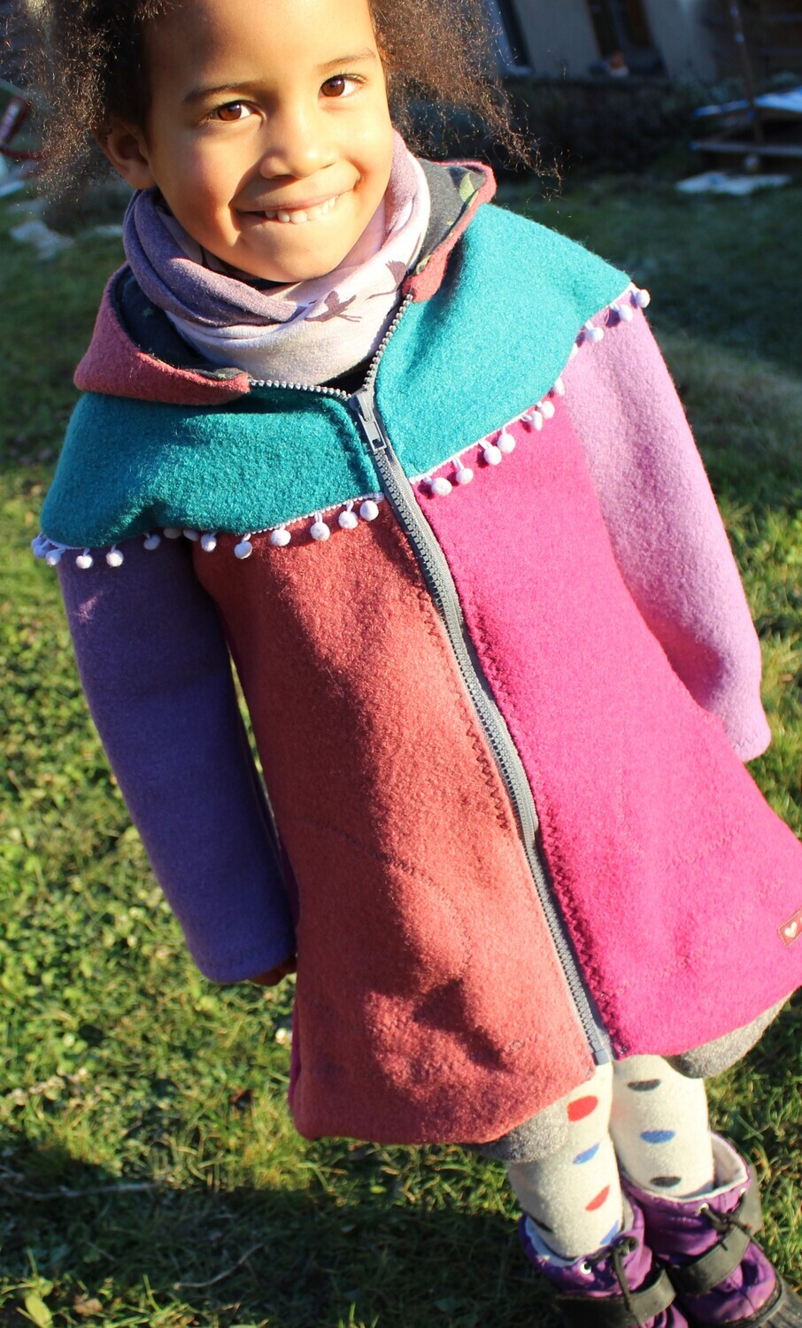 Walkmantel "Frau Farbenfroh" Patchwork