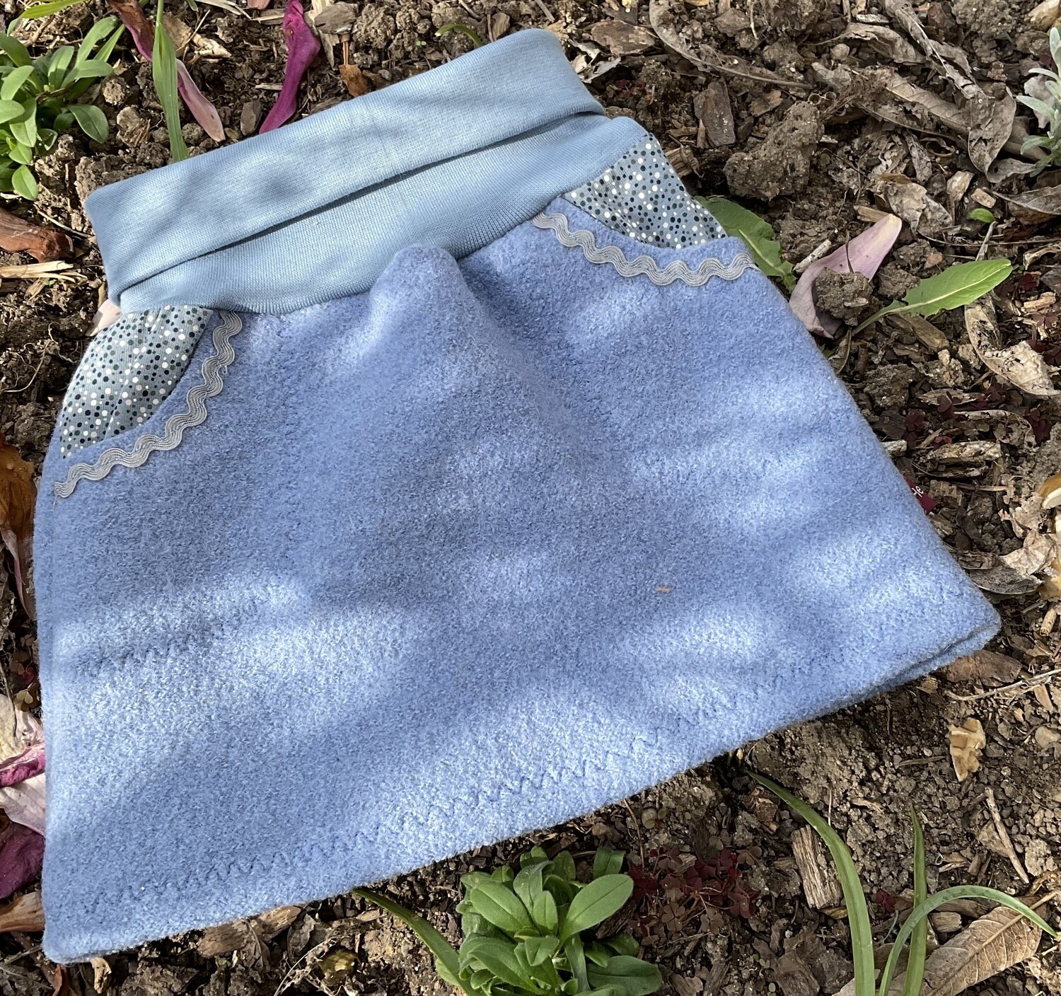 Wollwalk Rock "Clementinchen" Gr. 86 in rauchblau