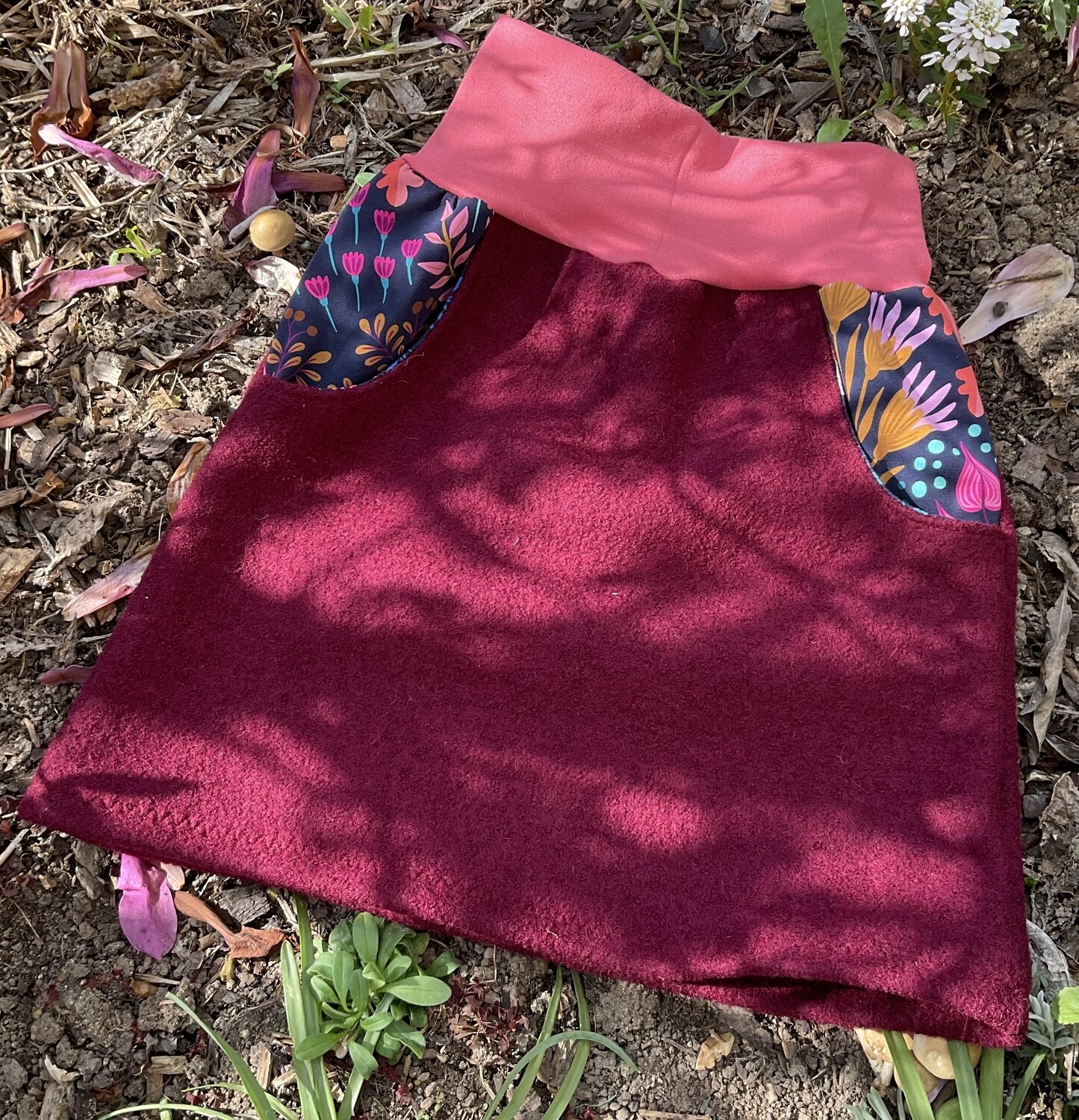 Wollwalk Rock "Clementine" Gr. 34 in bordeaux