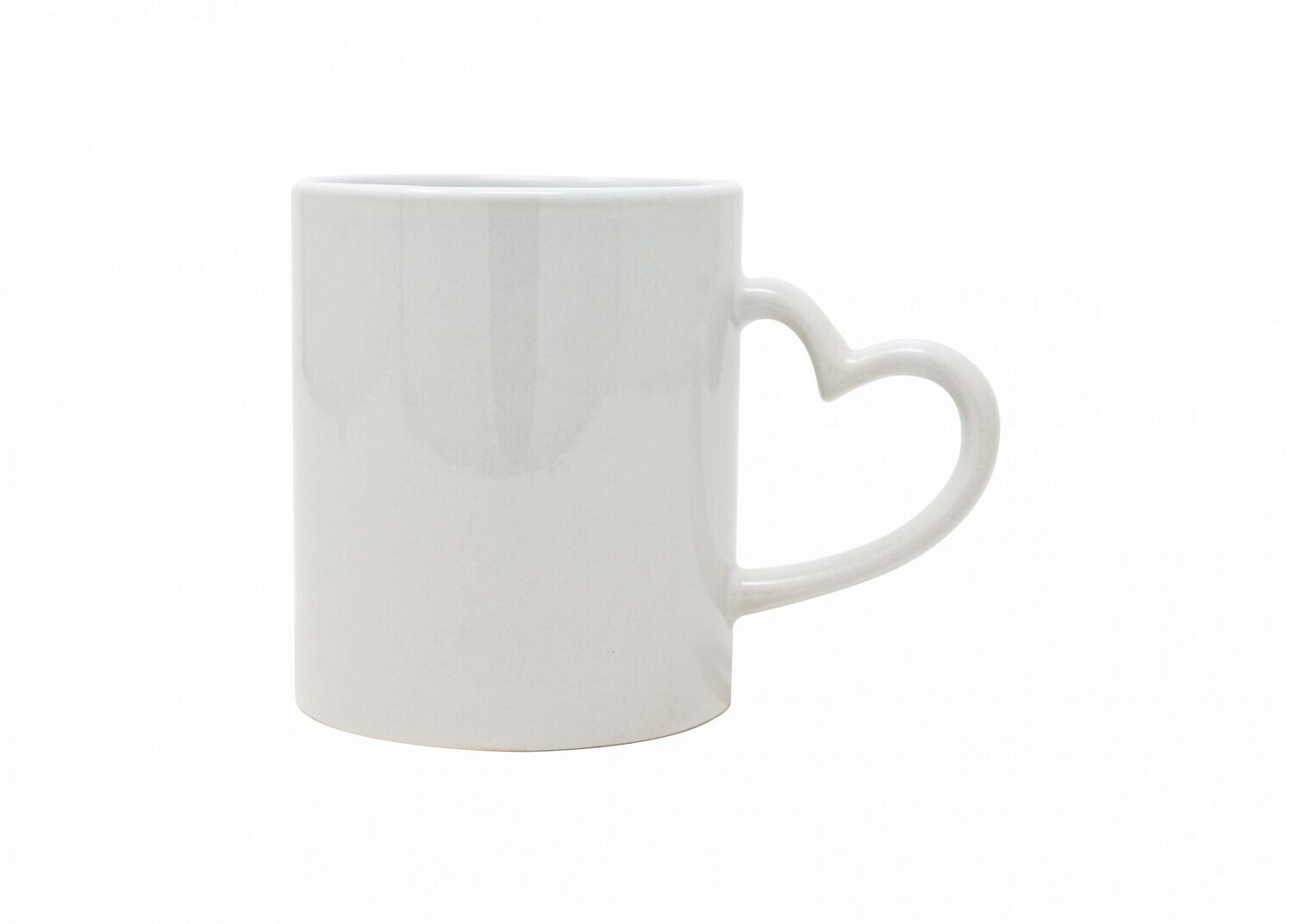 Taza blanca asa de corazón personalizada