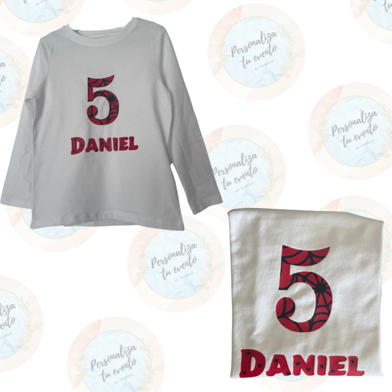 CAMISETA CUMPLEAÑERO NIÑO MANGA LARGA