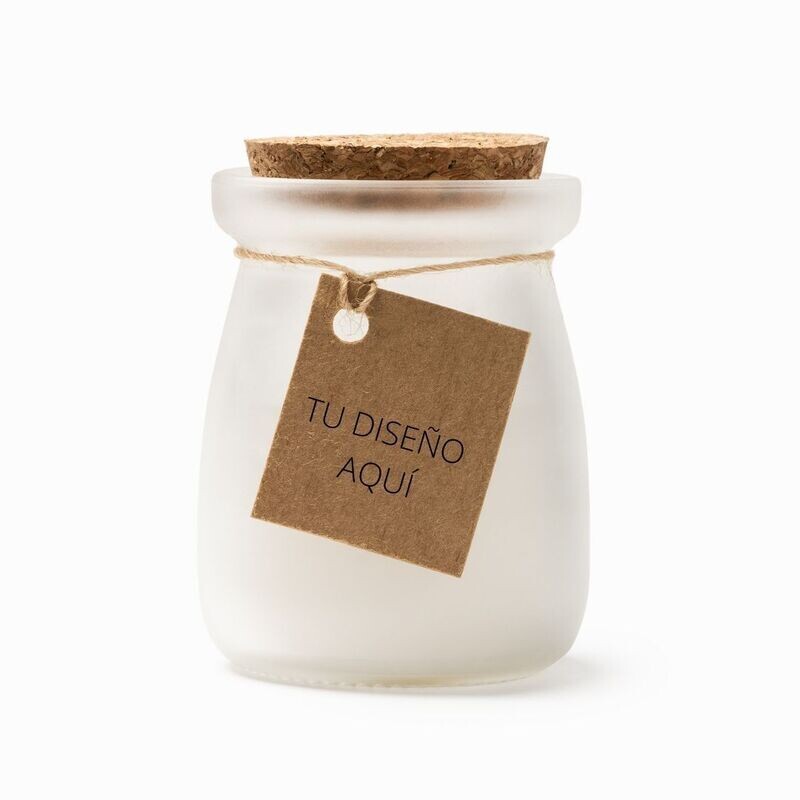 VELA CON ETIQUETA PERSONALIZADA