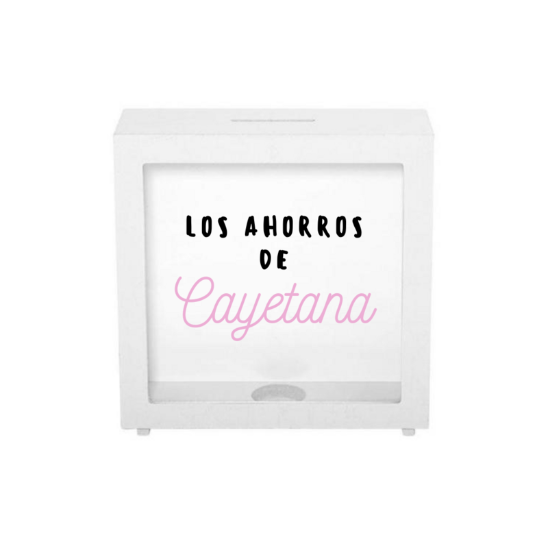 HUCHA PERSONALIZADA CON NOMBRE LOS AHORROS DE...