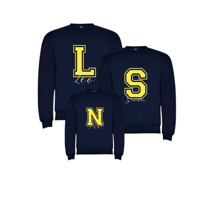 SUDADERA NIÑO INICIAL + NOMBRE