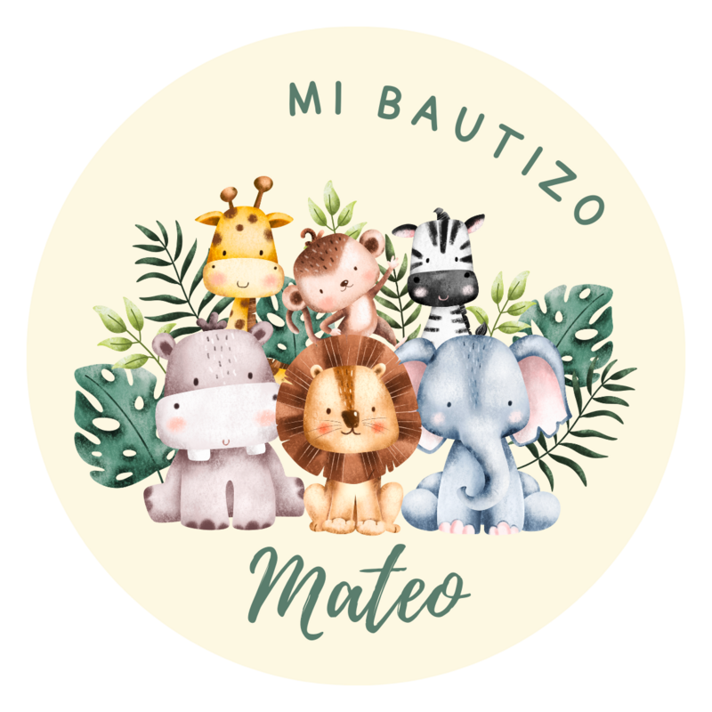 ETIQUETAS PERSONALIZADAS BAUTIZO
