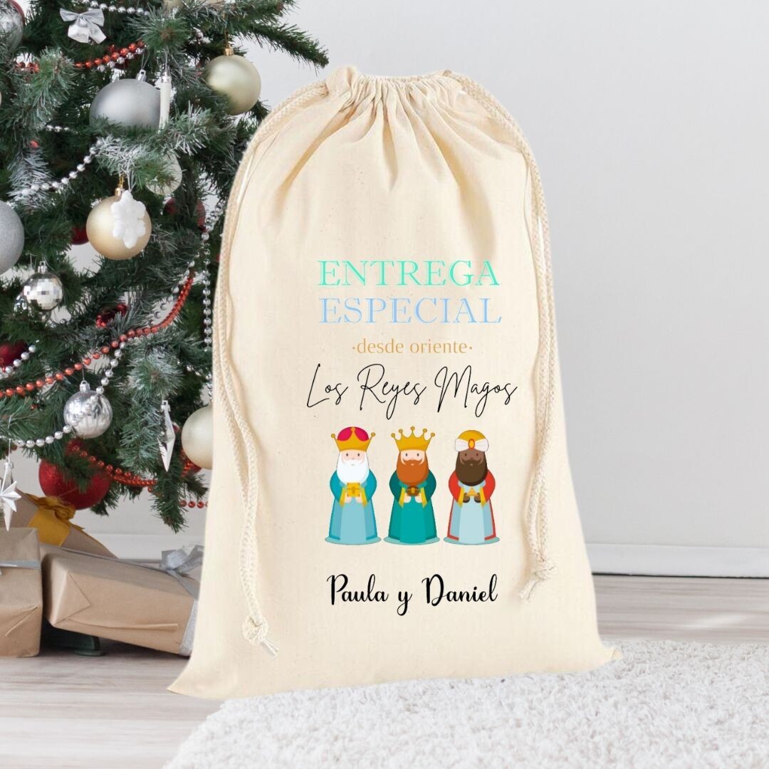 SACO DE REGALOS REYES MAGOS PERSONALIZADO