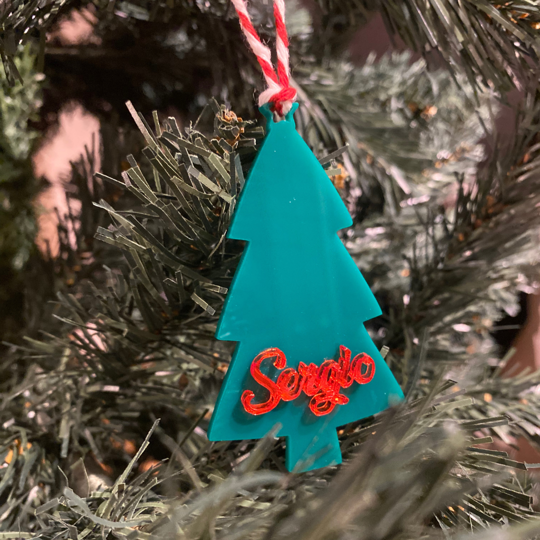 BOLA DE NAVIDAD ÁRBOL CON NOMBRE