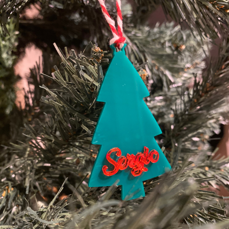 BOLA DE NAVIDAD ÁRBOL CON NOMBRE