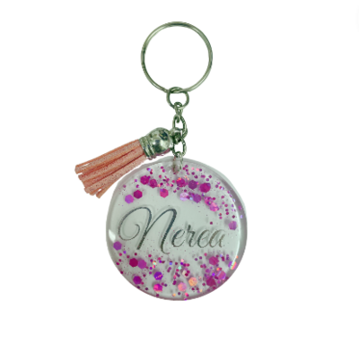 LLAVERO BRILLO RESINA