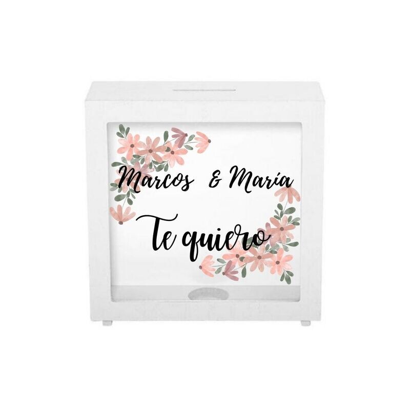 HUCHA PERSONALIZADA FLORES