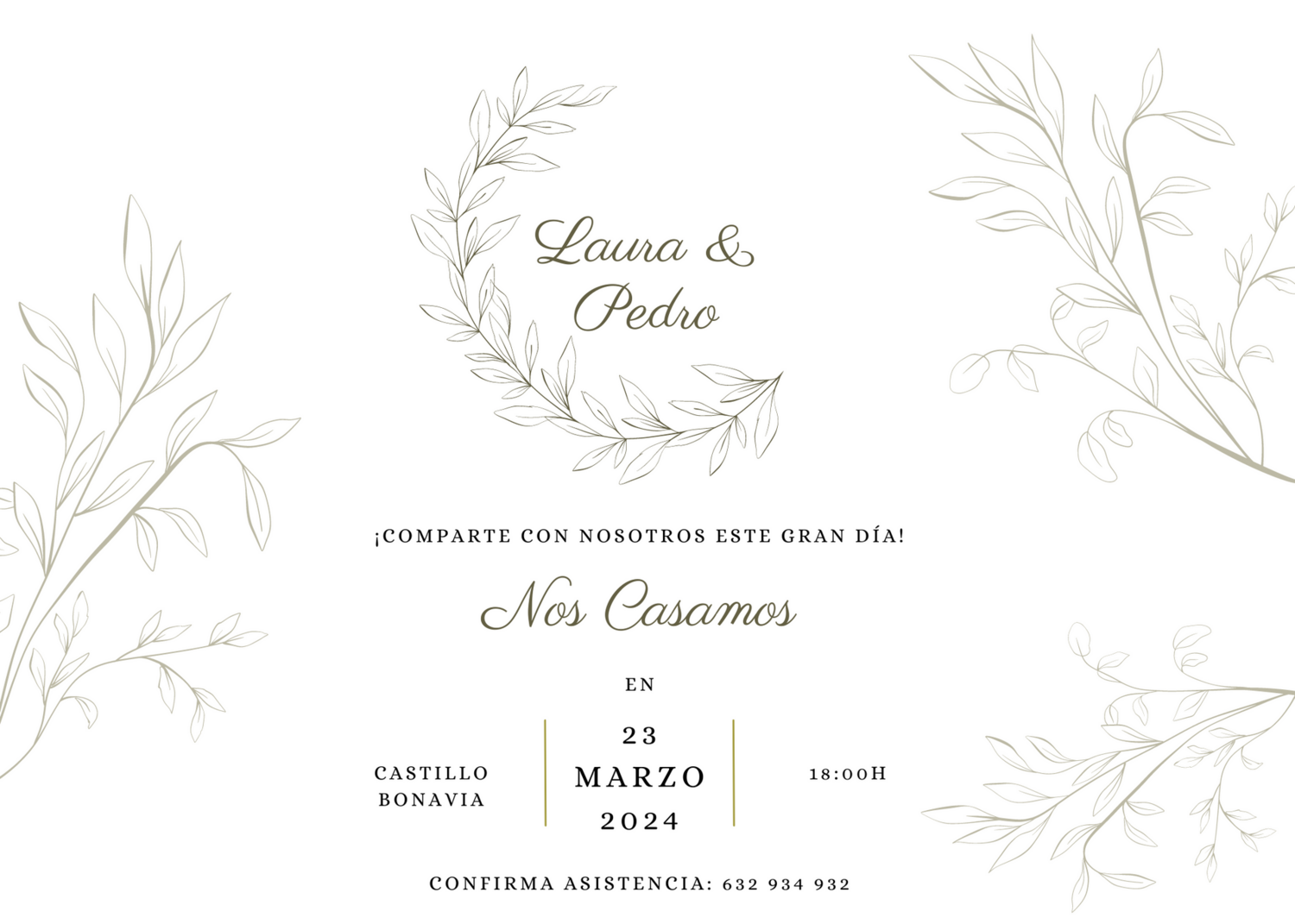 INVITACIÓN DE BODA NATURE