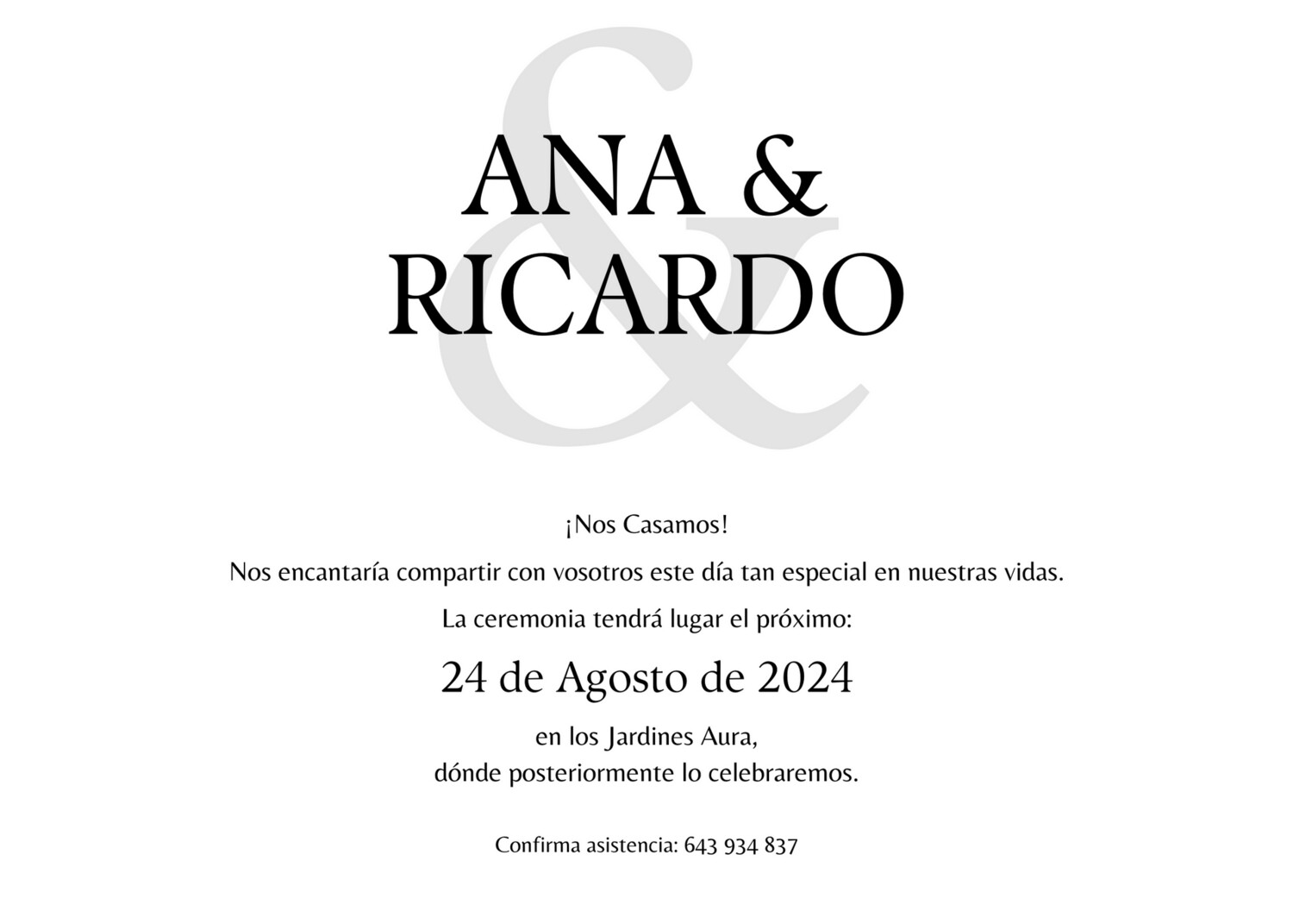 INVITACIÓN DE BODA BASIC