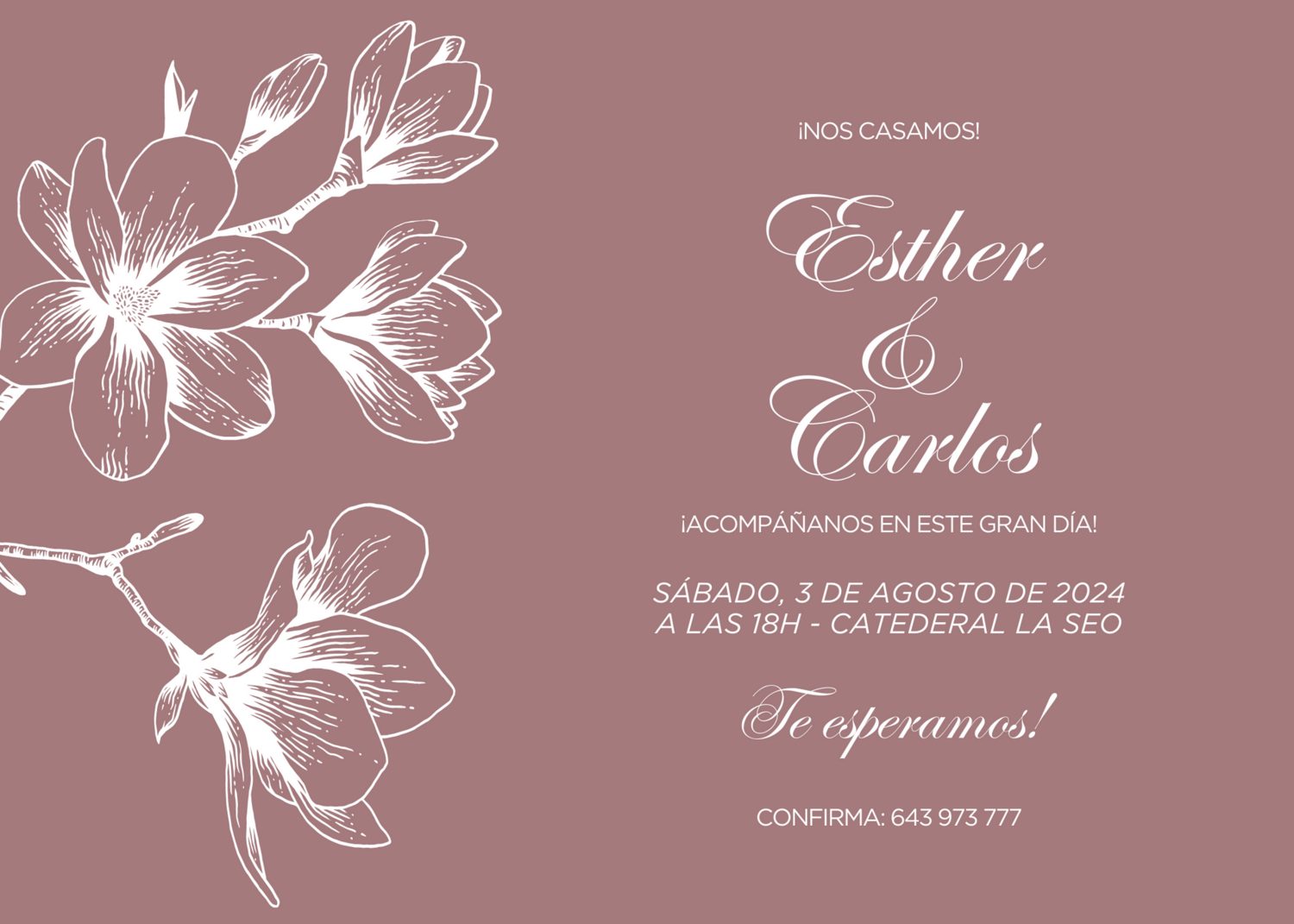INVITACIÓN DE BODA EMPOLVADA