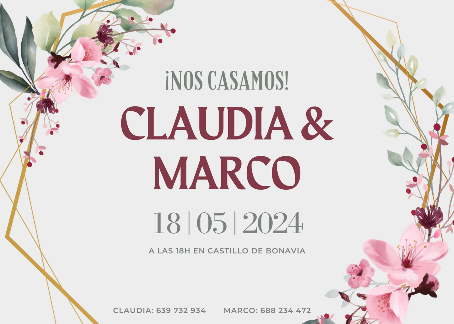 INVITACIÓN DE BODA FLORAL