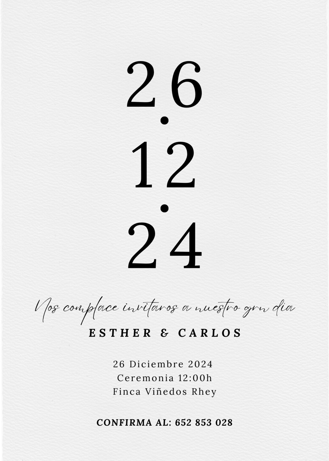 INVITACIÓN DE BODA FECHA