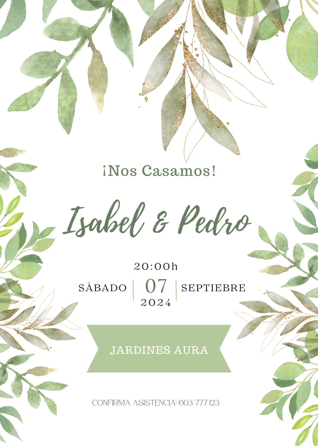 INVITACIÓN DE BODA SALVAJE