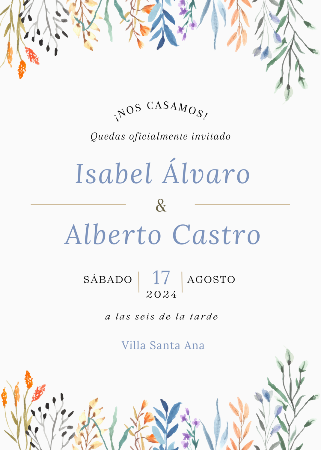 INVITACIÓN DE BODA FLOWERS