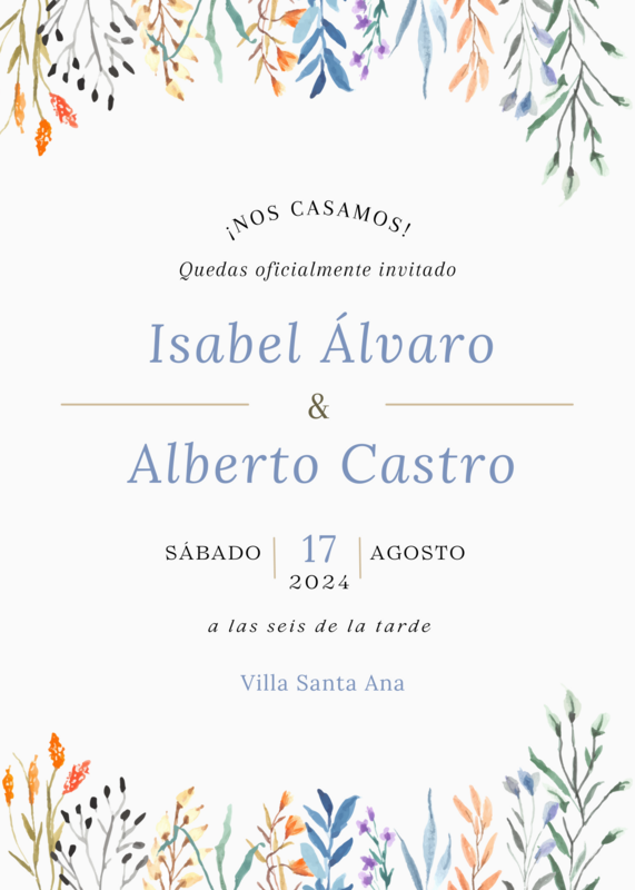 INVITACIÓN DE BODA FLOWERS