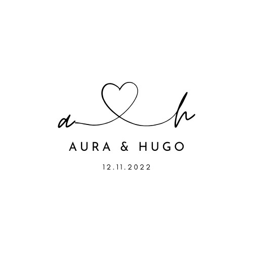 SELLO DE BODA PERSONALIZADO CORAZÓN
