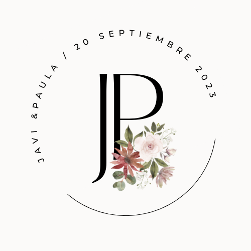 SELLO DE BODA PERSONALIZADO FLOWERS