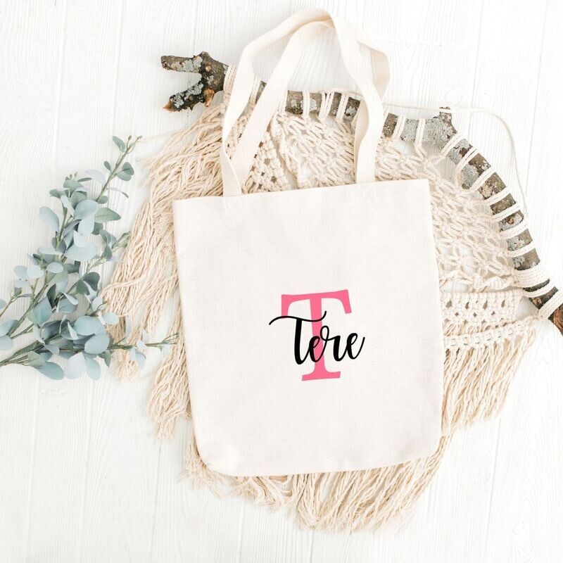 TOTE BAG INICIAL Y NOMBRE