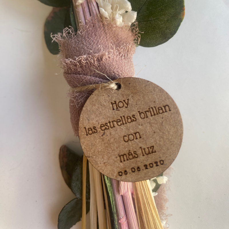 MEDALLA RAMO DE MADERA ESTRELLAS