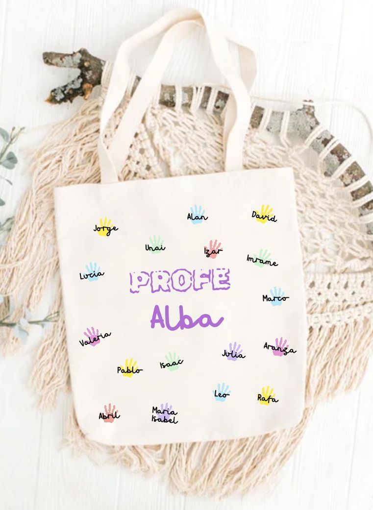 TOTE BAG PROFESORES DISEÑO MANOS