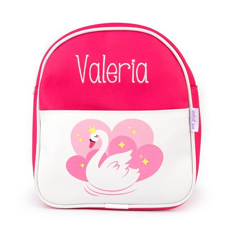 Mochila Guardería Personalizada Cisne Fucsia