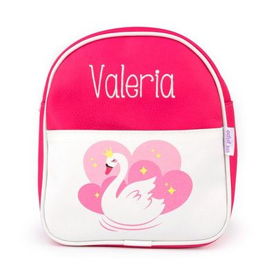 Mochila Guardería Personalizada Cisne Fucsia