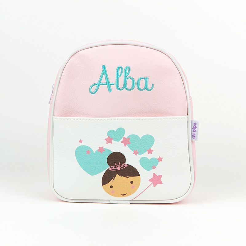 Mochila Guardería Personalizada Hada Rosa
