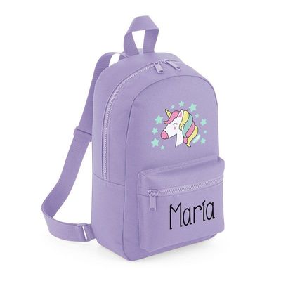 Mochila Personalizada Medium Nylon Unicornio