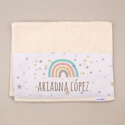 Toalla de Guardería Personalizada Arcoiris