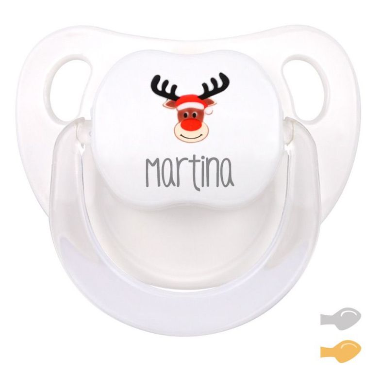 CHUPETE DE NAVIDAD PERSONALIZADO RENO CON GORRO
