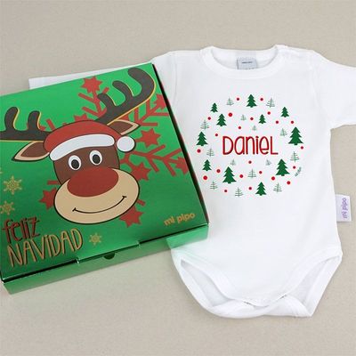 BODY DE NAVIDAD PERSONALIZADO ABETOS CON CAJA