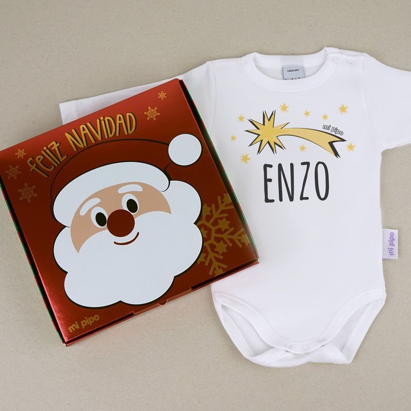 BODY DE NAVIDAD PERSONALIZADO ESTRELLA FUGAZ
