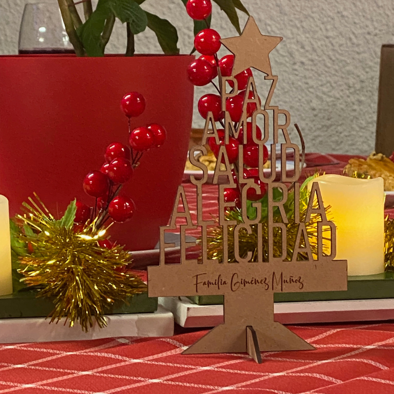 MINI ÁRBOL DE NAVIDAD PERSONALIZADO