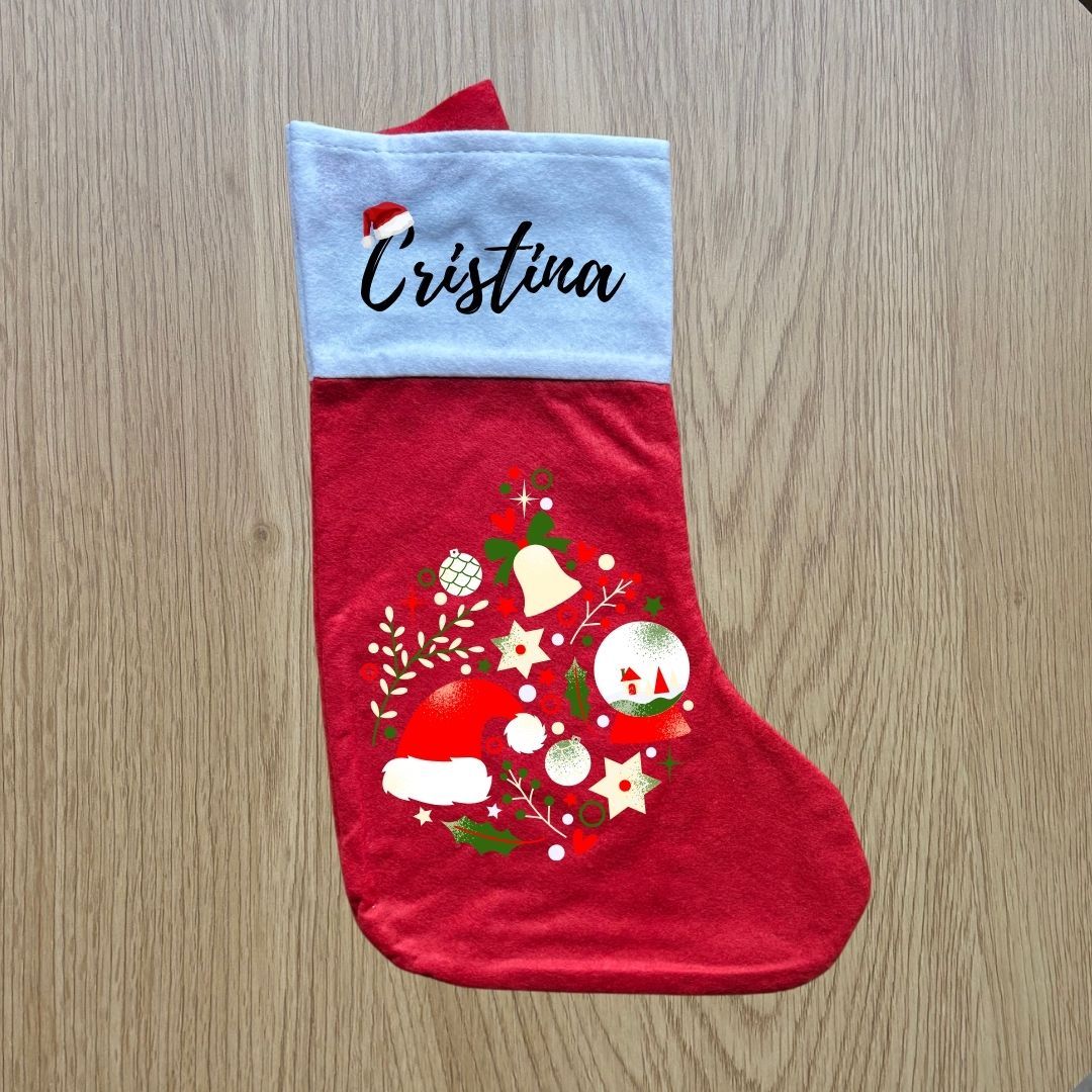 Calcetín Navideño Personalizado BOLA