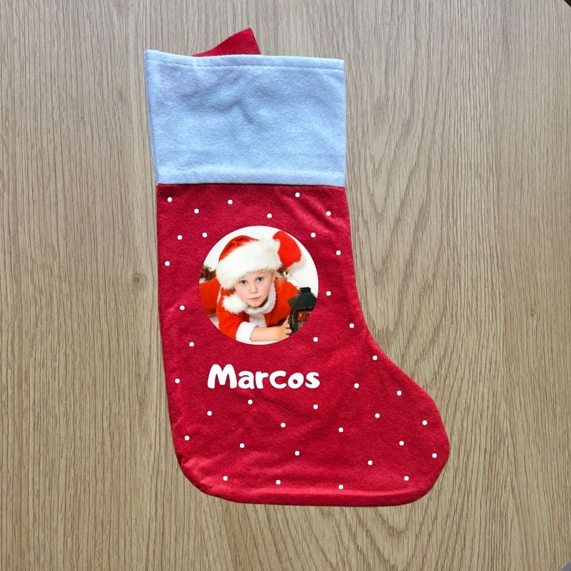 Calcetín Navideño con Foto